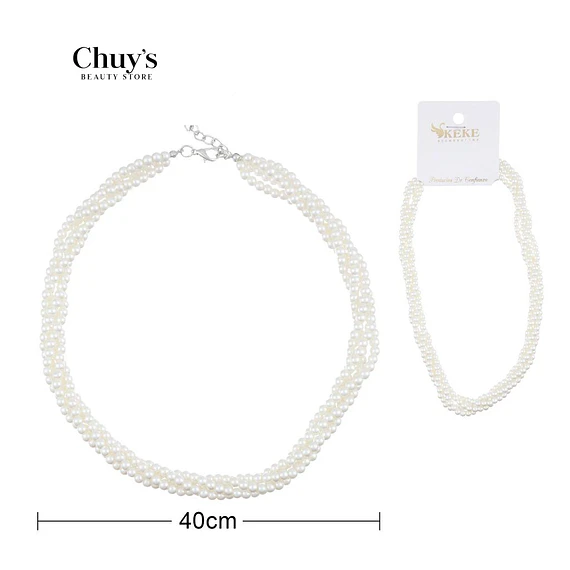 Collar De Perlas Doble Capa