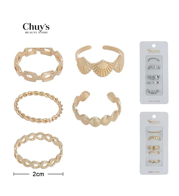 Set de Anillos Dorados - Chuys Beautys | Chuy's Beautys Store