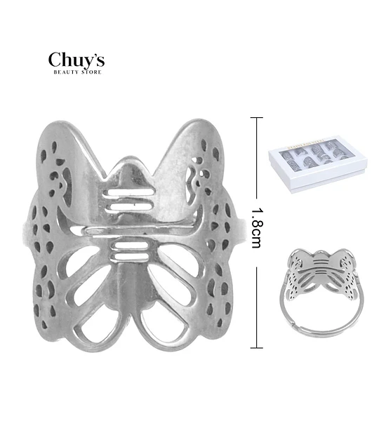 Anillo Mariposa Metálico