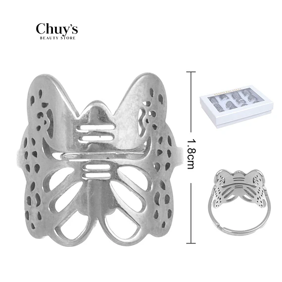 Anillo Mariposa Metálico