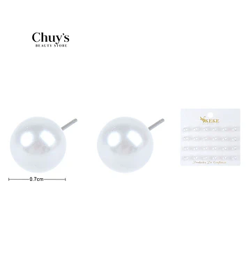 Pendientes Perla Sintética - Chuys Beautys | Chuy's Beautys Store