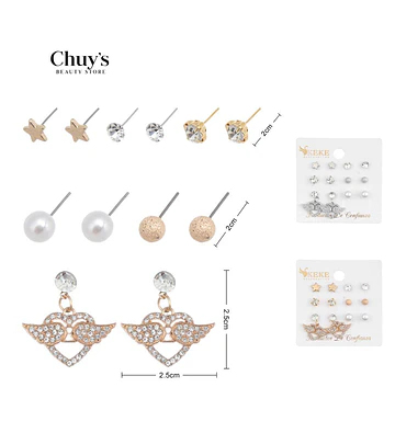 Set de Aretes Variados - Chuys Beautys | Chuy's Beautys Store