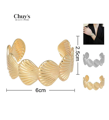 Pulsera Abierta de Diseño Ondulado - Chuys Beautys | Chuy's Beautys Store