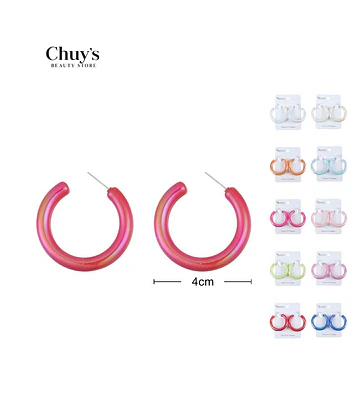 Aros De Acero Inoxidable Colorido - Chuys Beautys | Chuy's Beautys Store