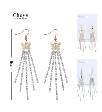 Pendientes Largos Con Mariposa - Chuys Beautys | Chuy's Beautys Store