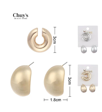 Pendientes Dorados y Plateados - Chuys Beautys | Chuy's Beautys Store