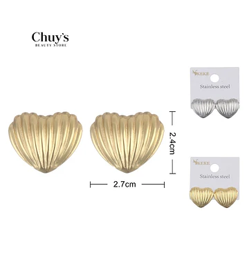 Pendientes Concha Dorados y Plateados - Chuys Beautys | Chuy's Beautys Store