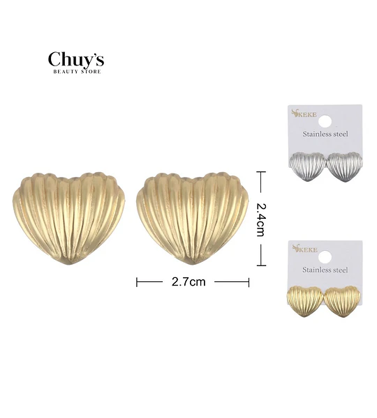 Pendientes Concha Dorados y Plateados