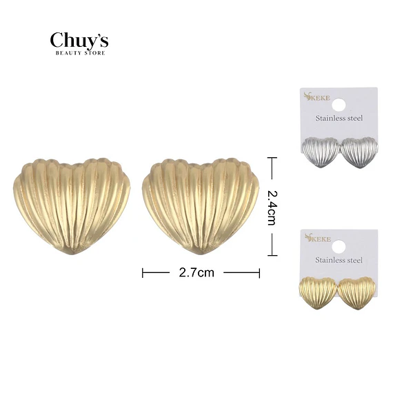 Pendientes Concha Dorados y Plateados