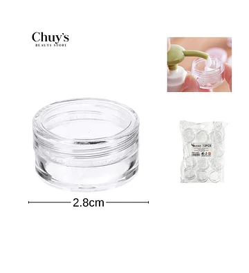Tarro de Plástico Transparente 2.8cm - Chuys Beautys | Chuy's Beautys Store
