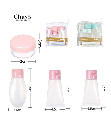 Set De Envases Viajeros - Chuys Beautys | Chuy's Beautys Store