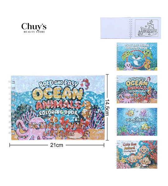 Libro Para Colorear Animales Marinos