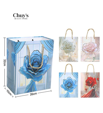 Bolsa de Regalo con Diseño de Rosa - Chuys Beautys | Chuy's Beautys Store