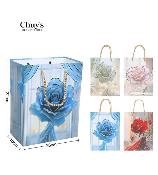 Bolsa de Regalo con Diseño de Rosa