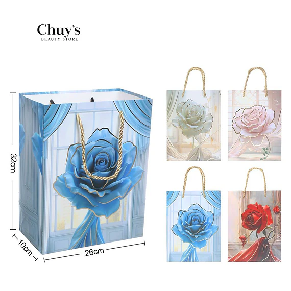 Bolsa de Regalo con Diseño de Rosa