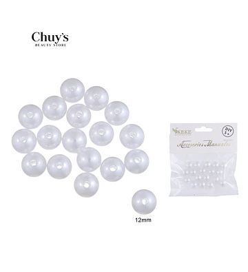 Perlas Transparentes 12mm - Chuys Beautys | Chuy's Beautys Store