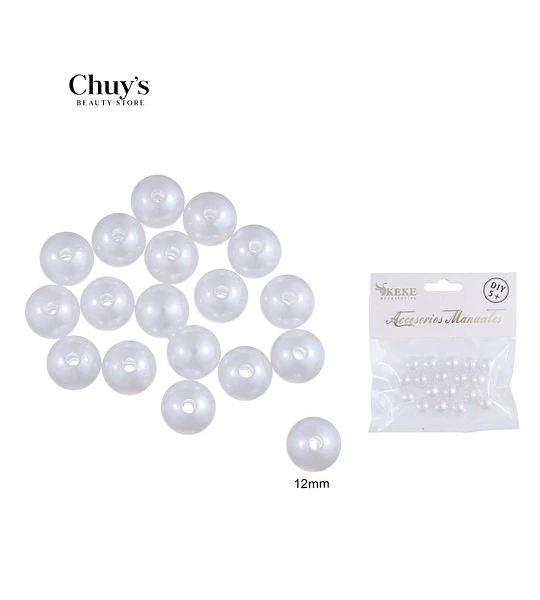 Perlas Transparentes 12mm