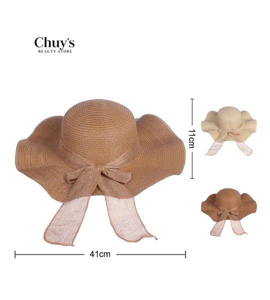 Sombrero De Paja Con Lazo