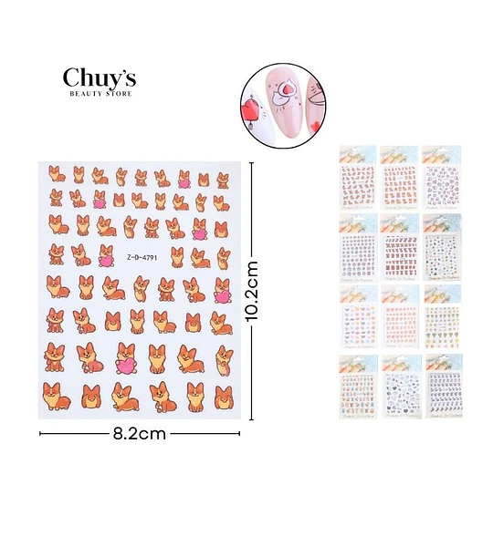 Calcomanías para Uñas de Animales