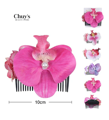 Peina Decorativa con Orquídea - Chuys Beautys | Chuy's Beautys Store