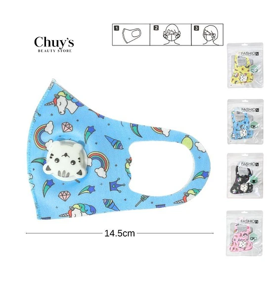 Mascarilla Facial Infantil Estampada