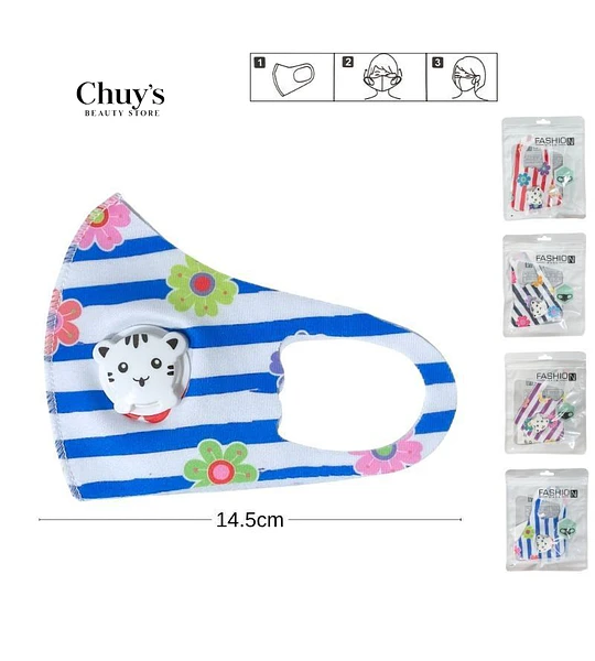 Mascarilla Infantil Con Diseño Divertido