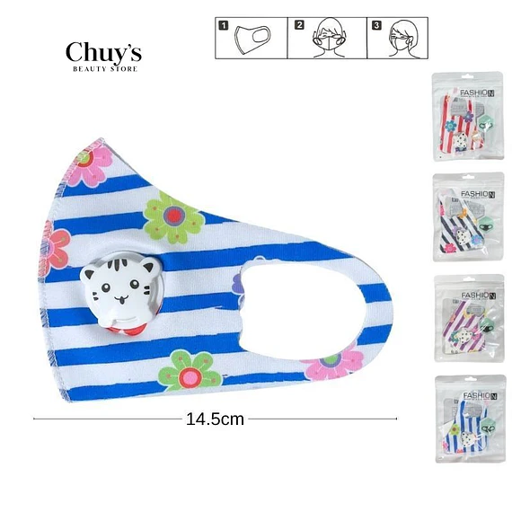 Mascarilla Infantil Con Diseño Divertido