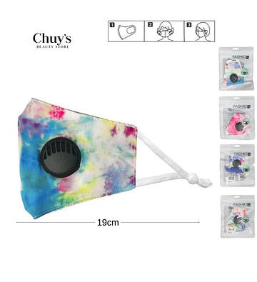 Mascarilla De Tela Tie Dye Con Válvula - Chuys Beautys | Chuy's Beautys Store