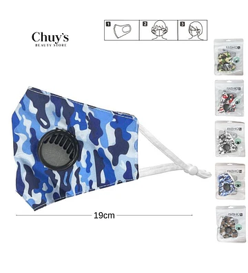 Mascarilla Camuflaje con Válvula - Chuys Beautys | Chuy's Beautys Store