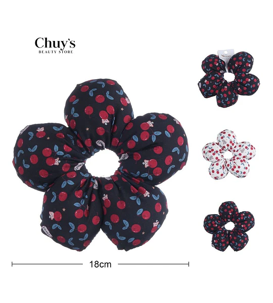 Scrunchie Floral de Tela
