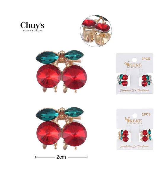Broche De Cereza Con Piedras