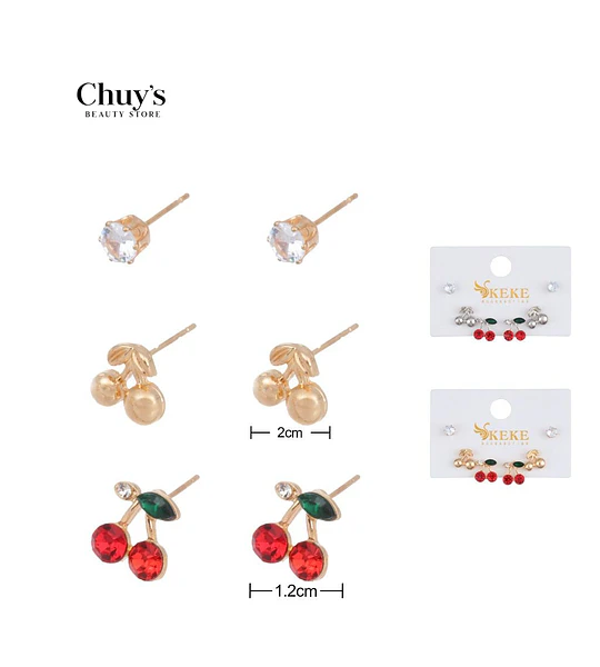 Pendientes Con Diseño De Frutas