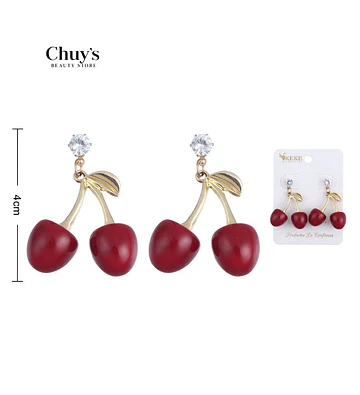 Pendientes De Cereza - Chuys Beautys | Chuy's Beautys Store