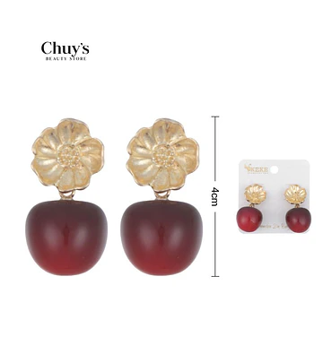Pendientes De Flores Con Fruto - Chuys Beautys | Chuy's Beautys Store