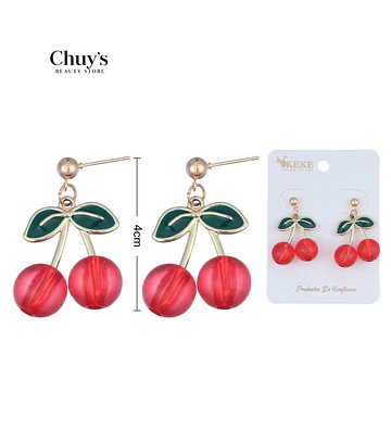 Pendientes De Cereza - Chuys Beautys | Chuy's Beautys Store