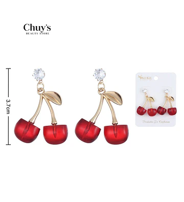 Pendientes De Cereza - Chuys Beautys | Chuy's Beautys Store