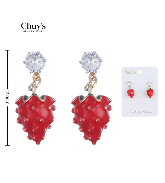 Pendientes Fruta Roja
