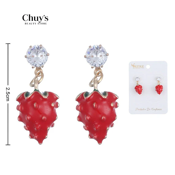 Pendientes Fruta Roja