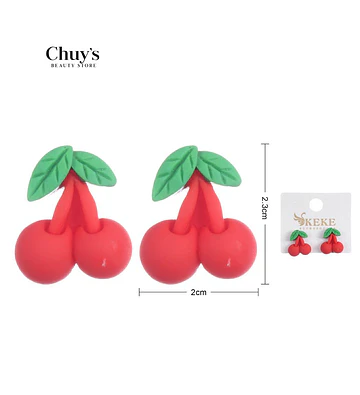 Aretes Frutales Cereza - Chuys Beautys | Chuy's Beautys Store