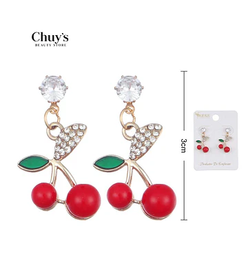 Pendientes De Cereza - Chuys Beautys | Chuy's Beautys Store