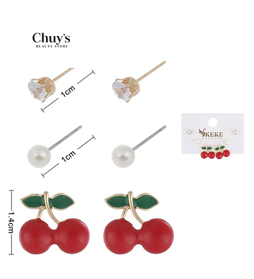 Set De Pendientes Frutales - Chuys Beautys | Chuy's Beautys Store