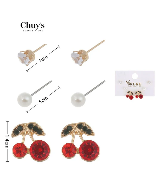 Pendientes De Fruta Con Brillantes