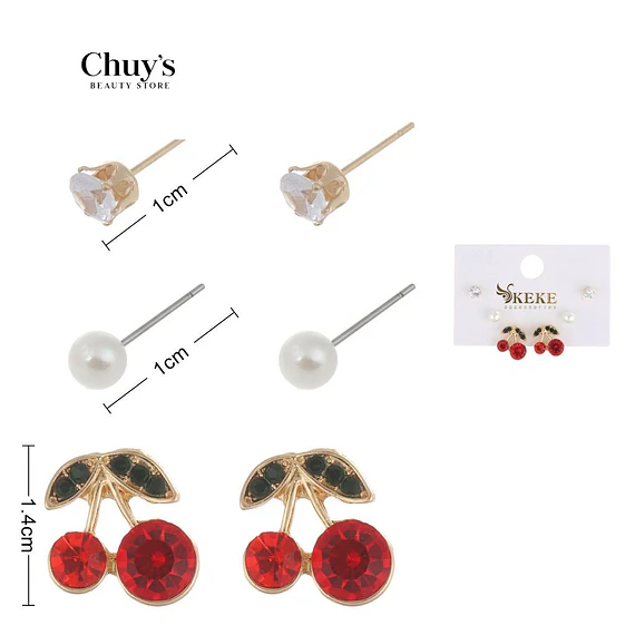 Pendientes De Fruta Con Brillantes