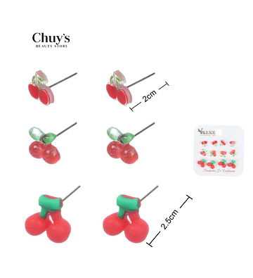 Pendientes De Cereza - Chuys Beautys | Chuy's Beautys Store