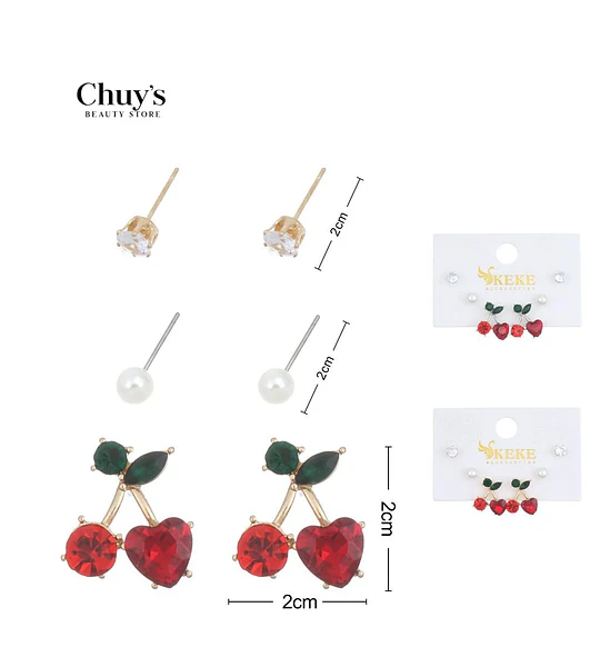 Pendientes De Frutas Con Perlas