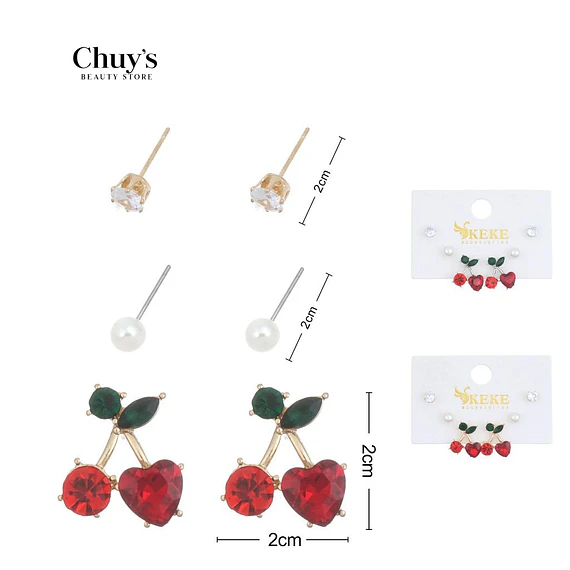 Pendientes De Frutas Con Perlas