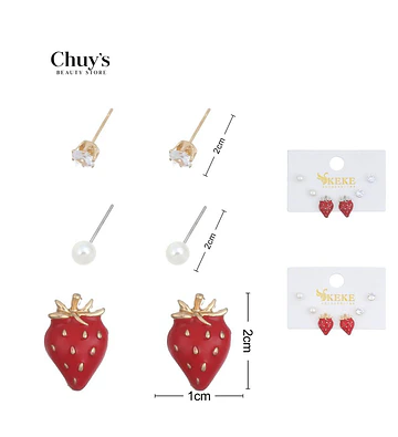 Pendientes Frutales - Chuys Beautys | Chuy's Beautys Store
