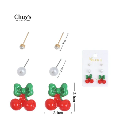 Pendientes de Cereza - Chuys Beautys | Chuy's Beautys Store