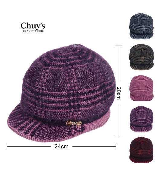 Gorra de Lana con Detalle de Lazo