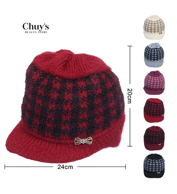 Gorro De Lana A Rayas Con Lazo - Chuys Beautys | Chuy's Beautys Store